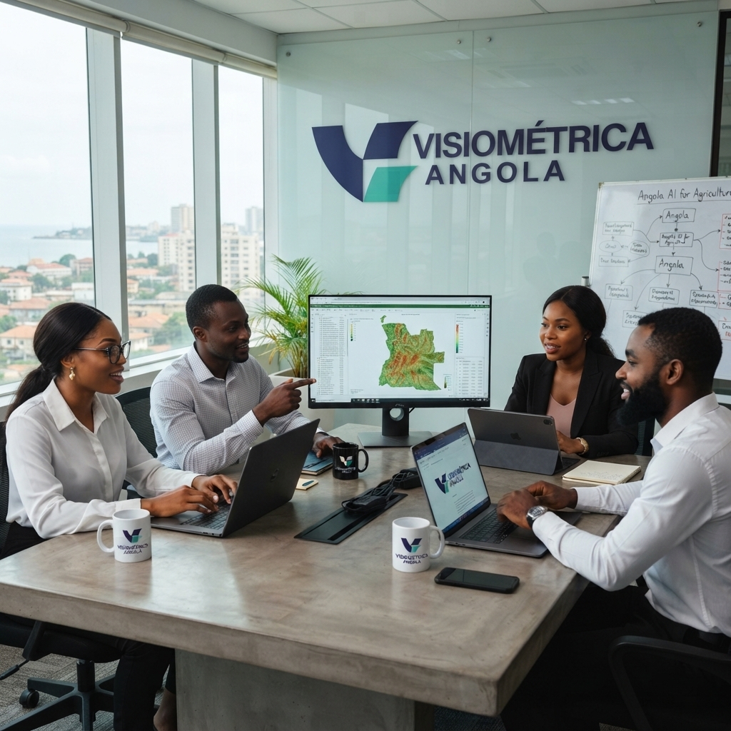 Equipa Visiométrica Angola em reunião de estratégia